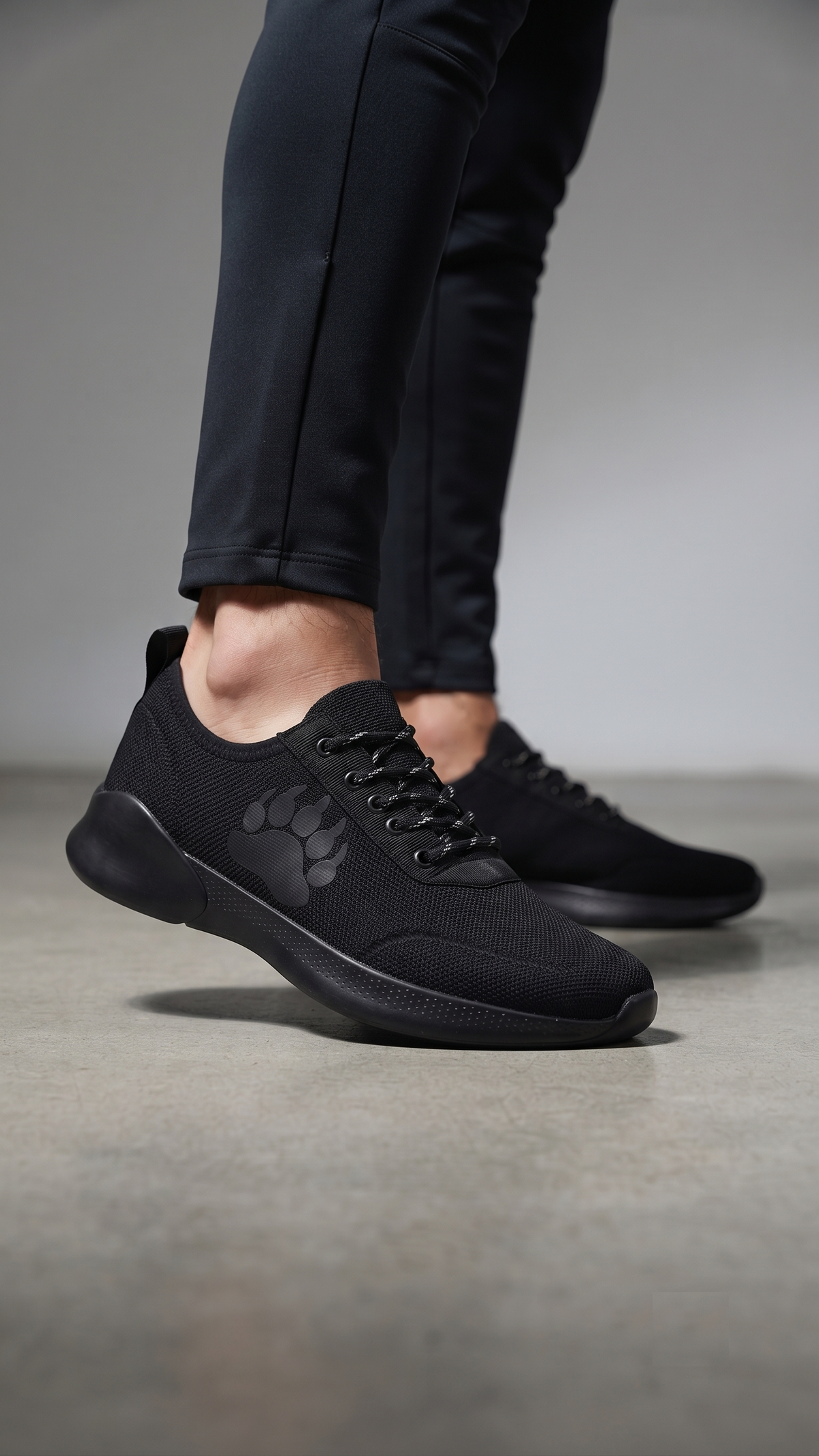 Men's Ultra Lightweight Mesh Running & Walking Shoes | Breathable Sports Sneakers - Black